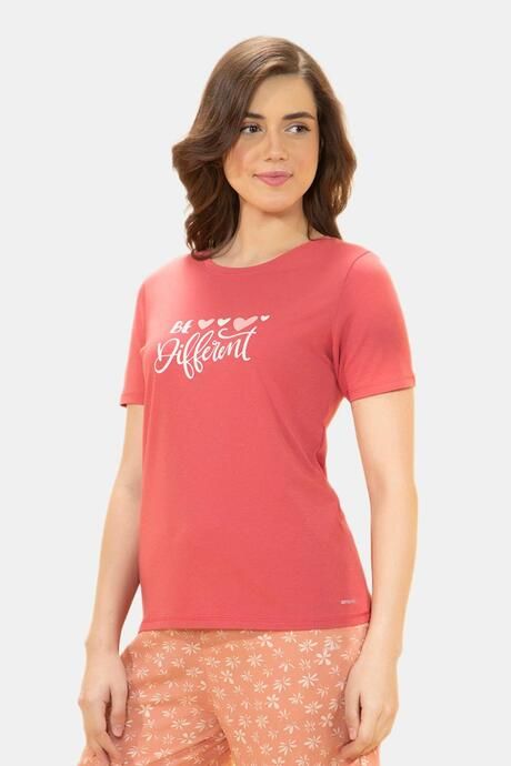 Amante Scoop Neck Sleep Tee - Holly Berry Print — image 2